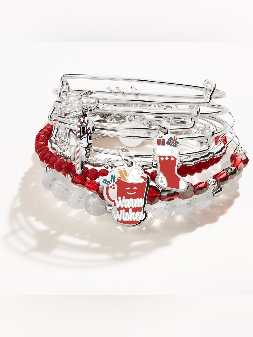 Alex and Ani Warm Wishes Charm Bangle Set of 7